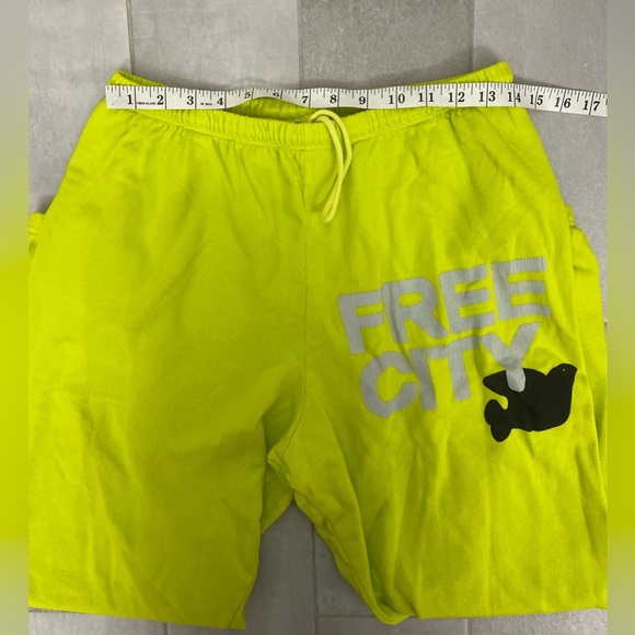 FREECITY Logo Cotton Sweatpant Glo Yellow Size Large - Picture 5 of 8